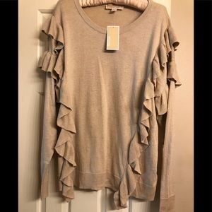 Michael Michael Kors Ruffle Sweater Size XL, NWT